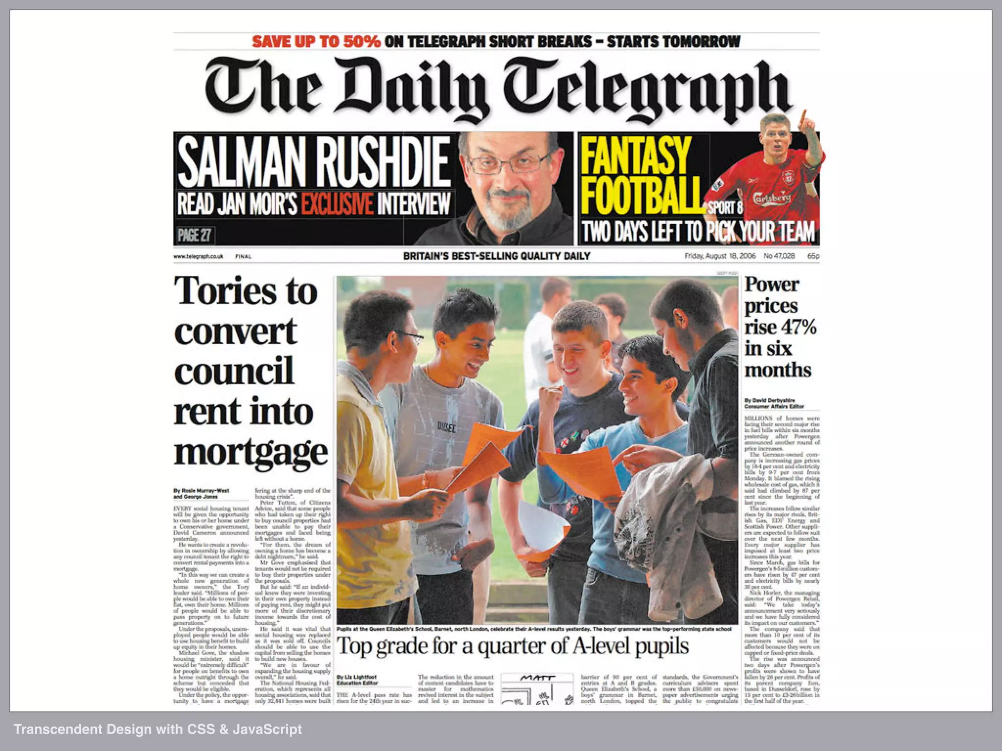 Transcendent Design with CSS & JavaScript (Web Directions North '07)