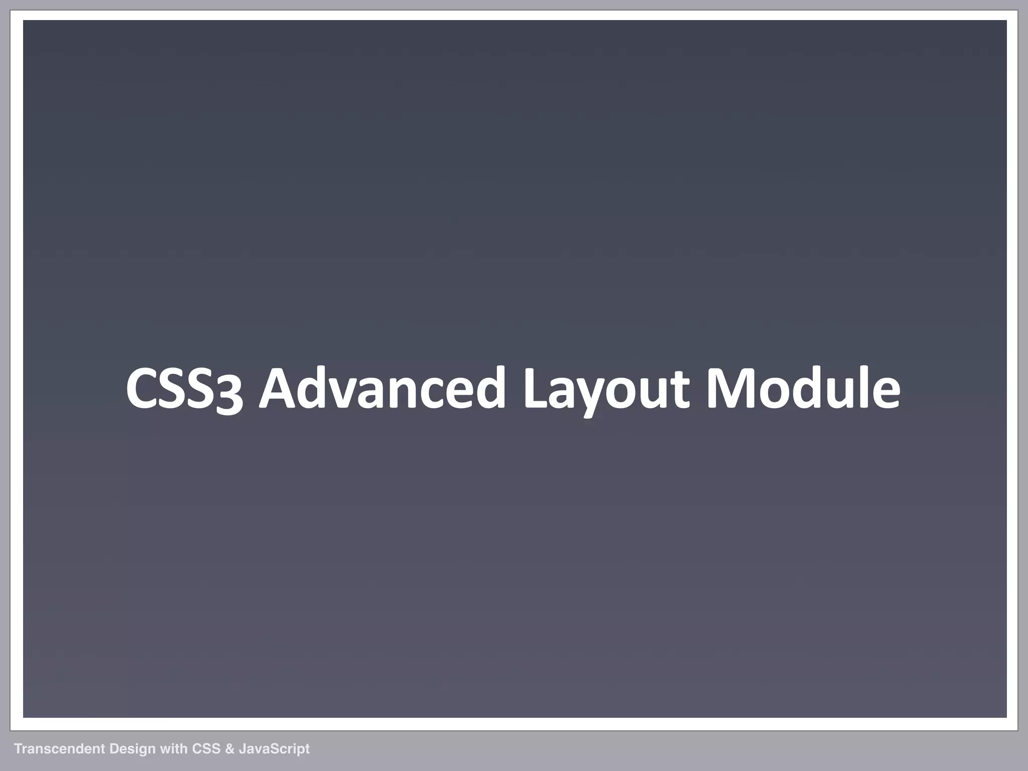 Transcendent Design with CSS & JavaScript (Web Directions North '07)