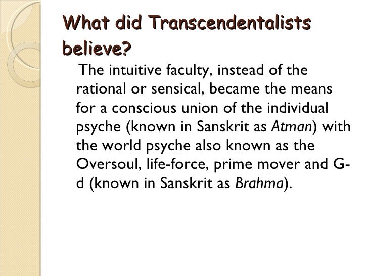 5 characteristics of transcendentalism picture