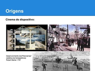 Origens
Cinema do dispositivo:
 