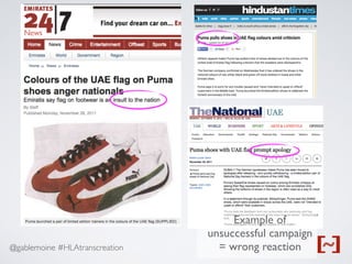 @gablemoine #HLAtranscreation
Example of
unsuccessful campaign
= wrong reaction
 