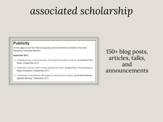 associated scholarship

150+ blog posts,
articles, talks,
and
announcements

 