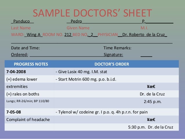 transcribing doctors order 19 638