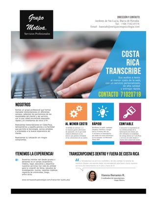 Transcribir audio Costa Rica