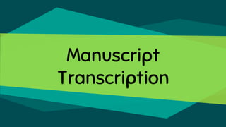 Manuscript
Transcription
 