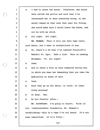 Transcript divorce hearing volume ii part 1