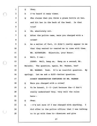 Transcript divorce hearing volume ii part 1