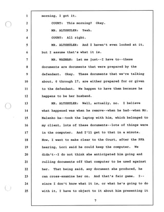 Transcript divorce hearing volume ii part 1