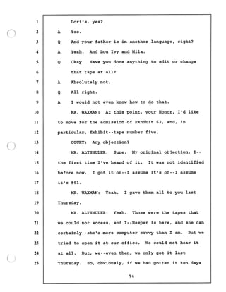 Transcript divorce hearing volume ii part 1