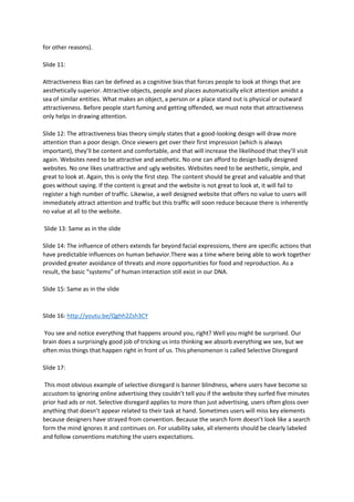 Transcript for the presentation | DOCX
