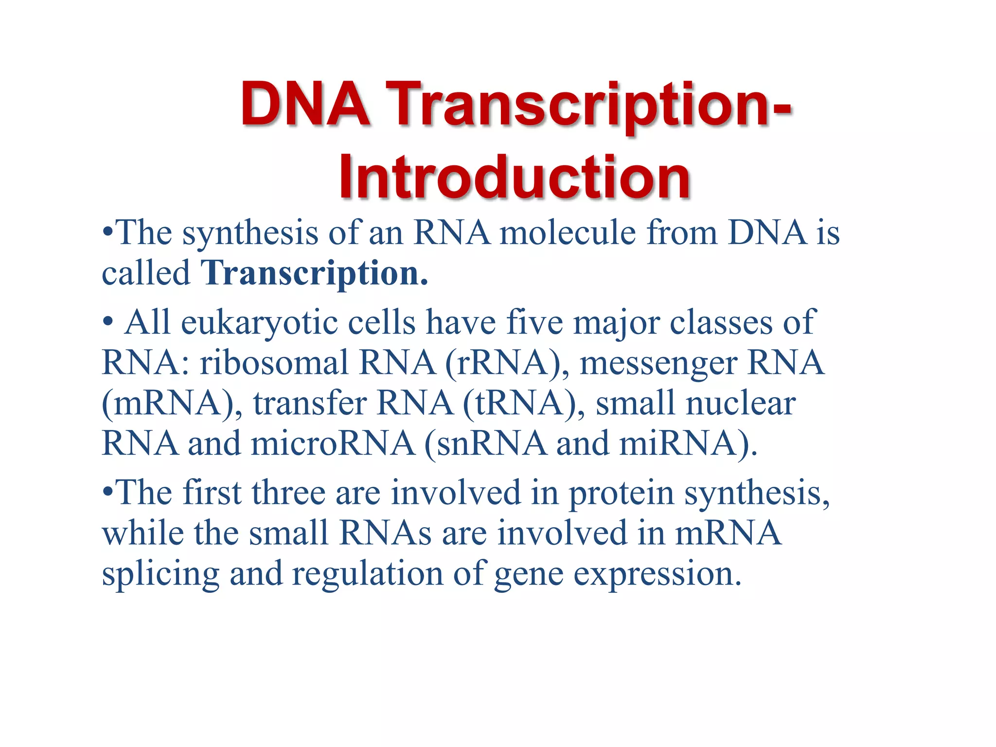 DNA Transcription- Part-1 | PPT