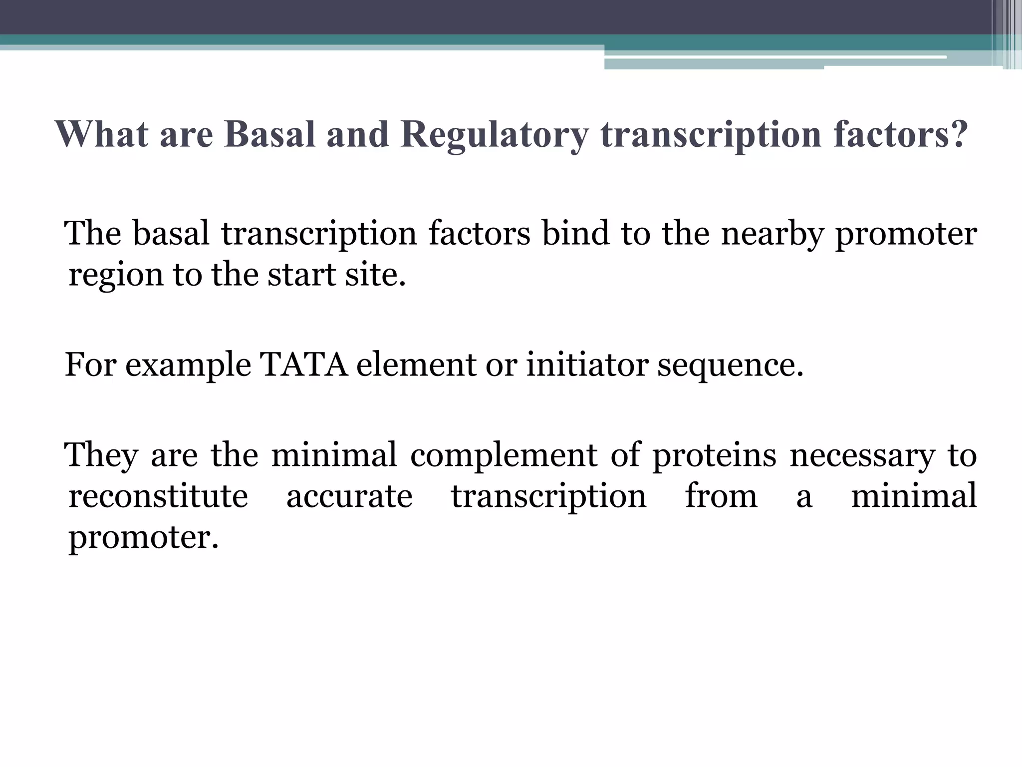 Transcriptional and post transcriptional regulation of gene expression ...