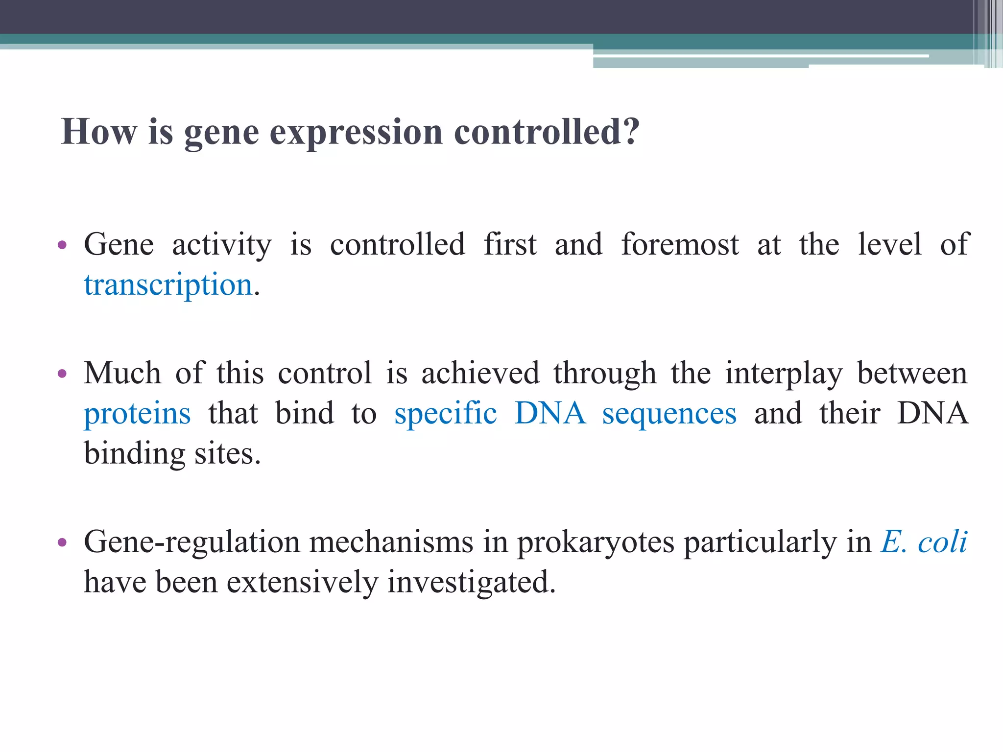 Transcriptional and post transcriptional regulation of gene expression ...