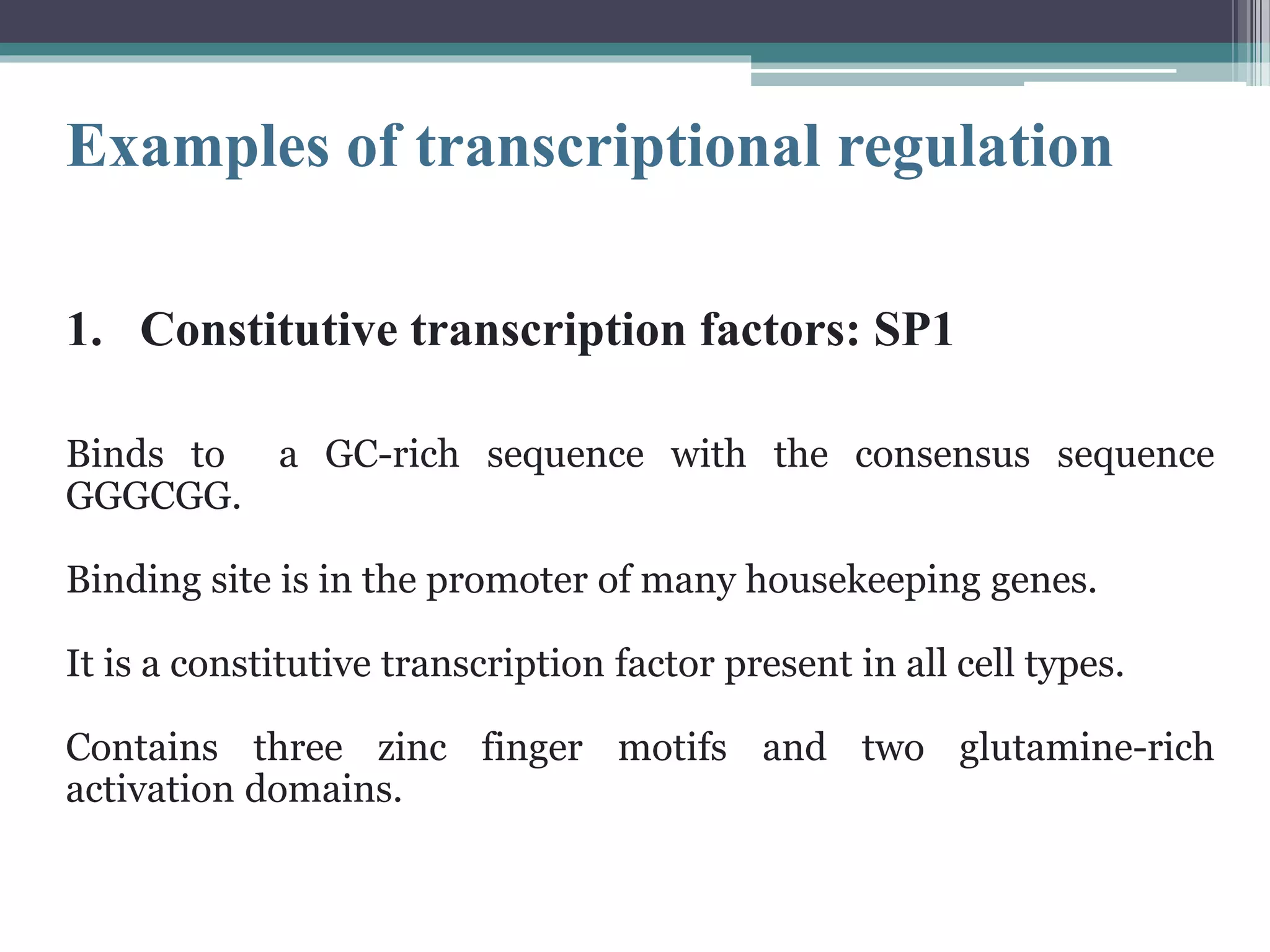 Transcriptional and post transcriptional regulation of gene expression ...