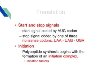 Signals Cd R Translation Transcription and Translation _ Biology | PPTX