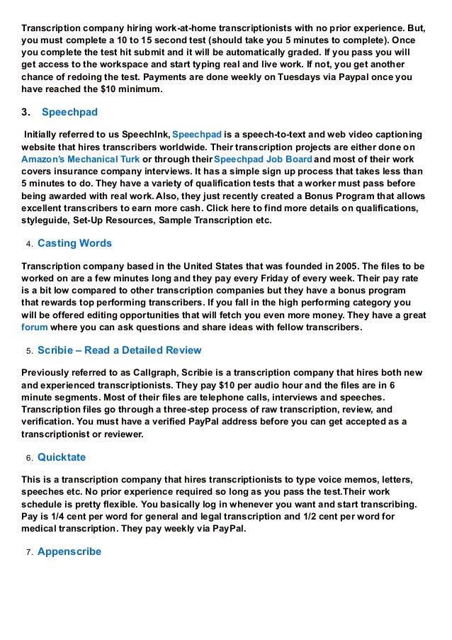 Top 10 Transcription Companies Hiring Newbies Worldwide
