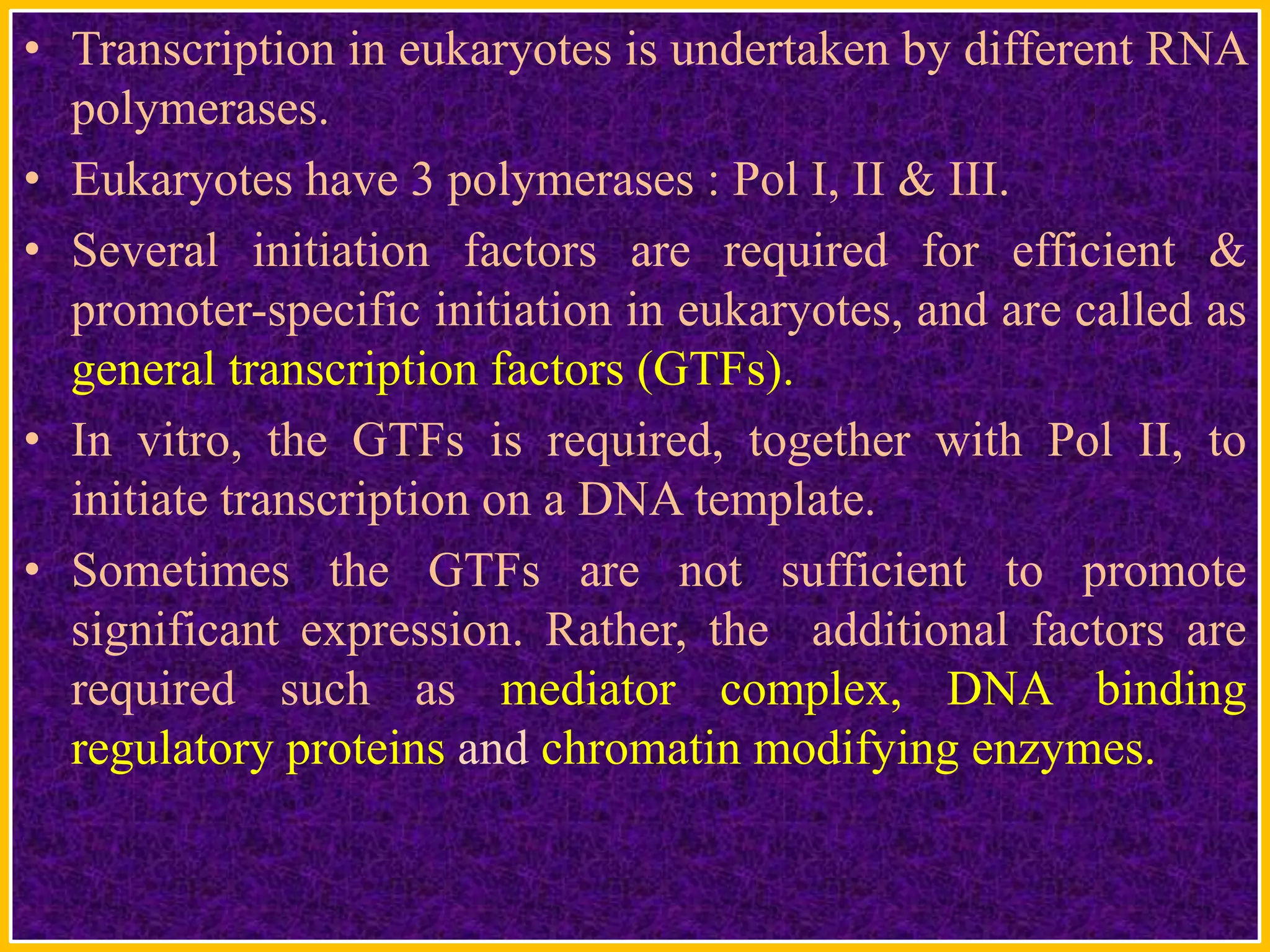 Transcription in eukaryotes | PPTX
