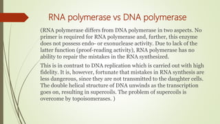 Transcription in Pro- & eukaryotes | PPTX