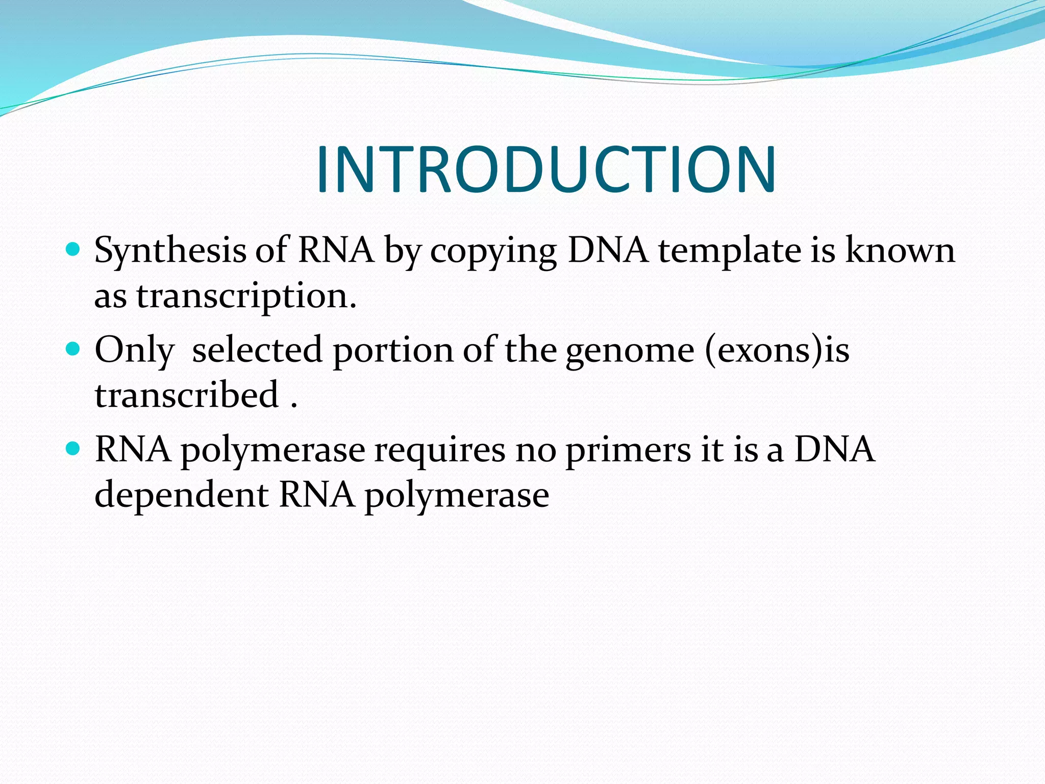 Transcription in prokaryotes | PPTX
