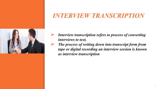 Best Way to Transcribe Interview | PDF