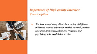 Best Way to Transcribe Interview | PPT