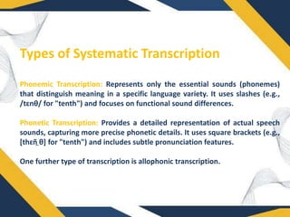 Transcriptions, Notations and the IPA.pdf