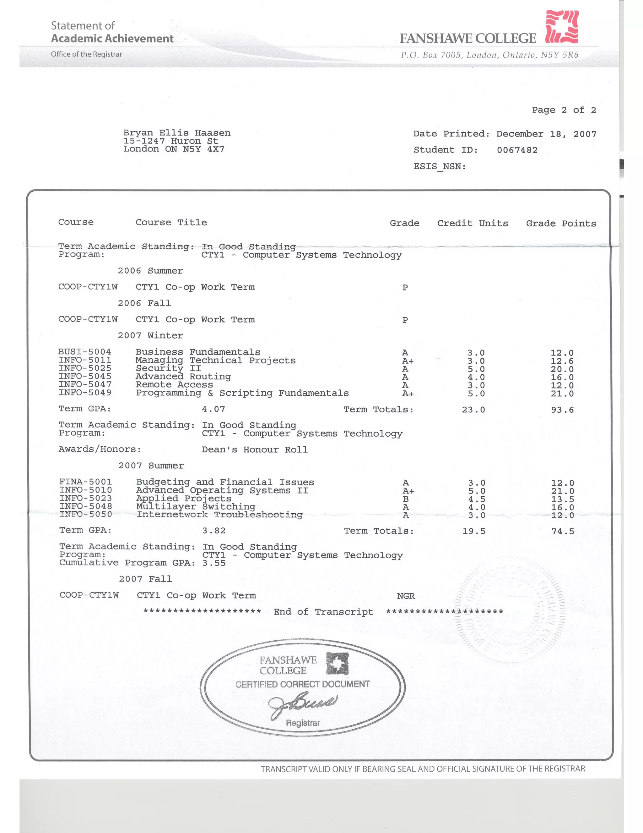 Transcripts | PDF