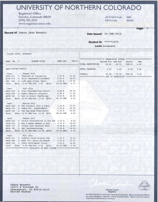 Unc Transcript. Example Transcripts | PDF