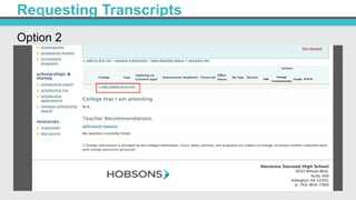 Requesting Transcripts
Option 2
 