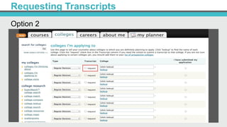 Requesting Transcripts
Option 2
 