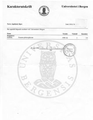 Hamilton Transcript Sigve Hamilton Aspelund Transcripts uis ntnu and uib 2016 | PDF