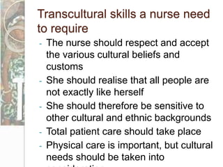 Transcultural nursing