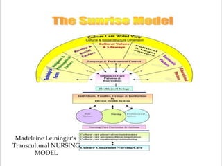 Madeleine Leininger's
Transcultural NURSING
MODEL
 