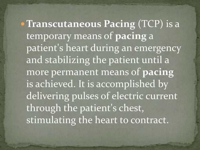 Transcutaneous pacing | PPTX | Heart and Cardiovascular Diseases ...