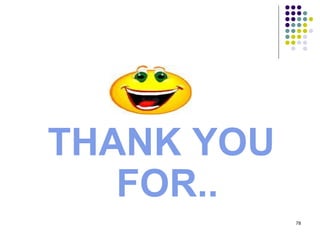 THANK YOU
   FOR..
            78
 
