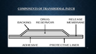 COMPONENTS OF TRANSDERMAL PATCH
13
 
