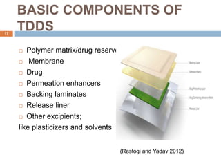 Transdermal drug delivery system | PPTX