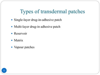 Matrix Patch Transdermal drug delivery system | PDF