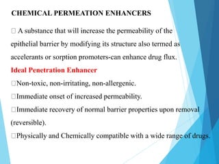 Transdermal Drug Delivery System | PPTX