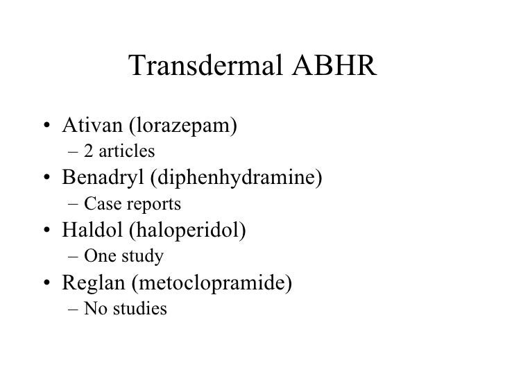 Topical & Transdermal Medications in Palliative Medicine