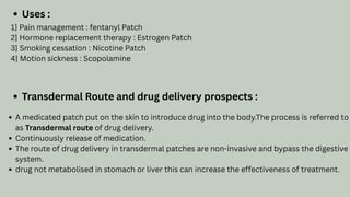transdermal patches.pdf types and information | PDF