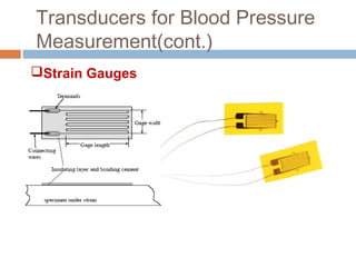 Transducers for Blood Pressure
Measurement(cont.)
Strain Gauges
 