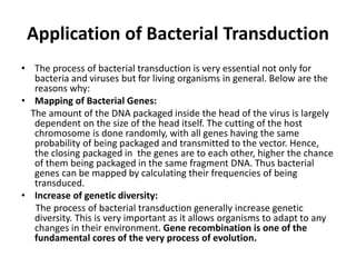 Principles of genetic recombination (Transduction) | PPTX