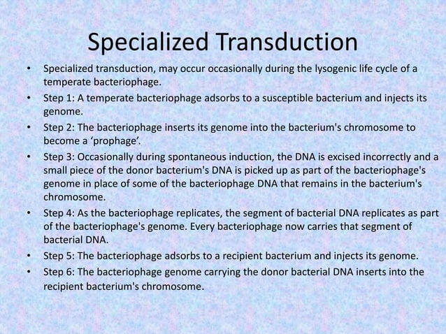 Transduction in bacteria | PDF