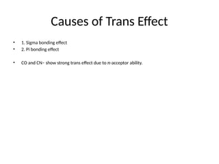 Trans Effect Example Understanding the Trans Effect in Coordination Complexes: Mechanism ...