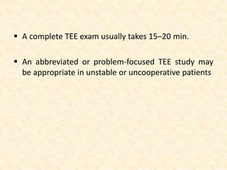 Transesophageal echocardiography | PPSX