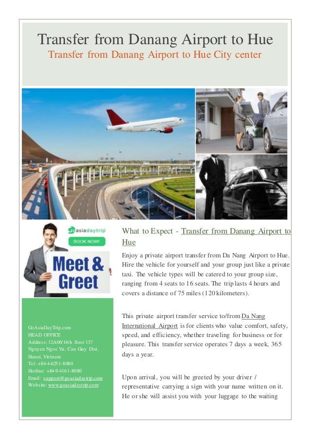 Transfer From Danang Airport To Hue Goasiadaytrip Com