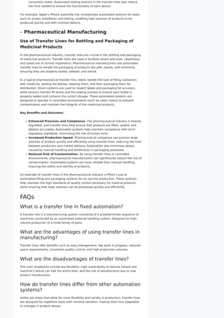 Formulation Transfer Line Transfer Lines in Fixed automation systems | PDF
