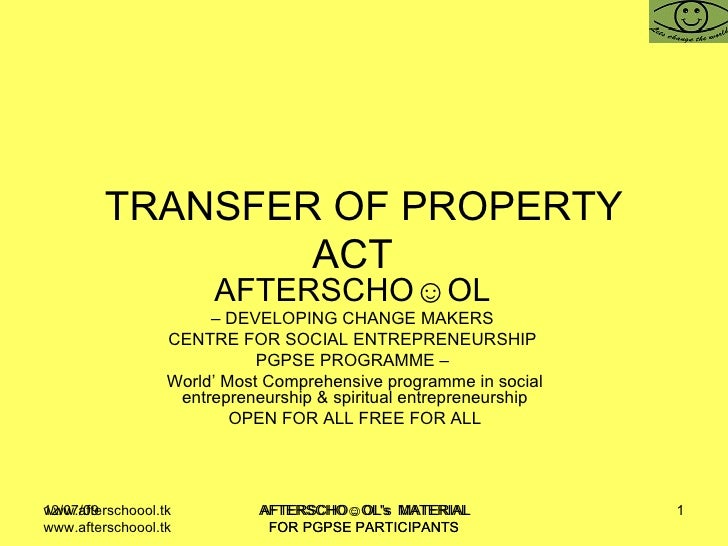 Vested Property Act Vested Property Act