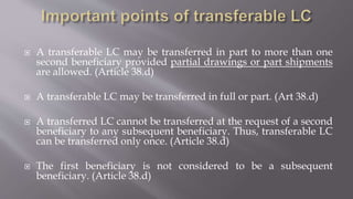 How to use transferable LC more effectively? | PPTX